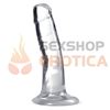 Dildo con sopapa transparente